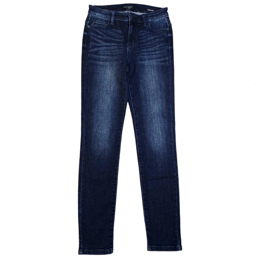 Judy Blue Jeans Size 5 / 27 Dark Wash Stretch Denim Skinny Ankle Crop